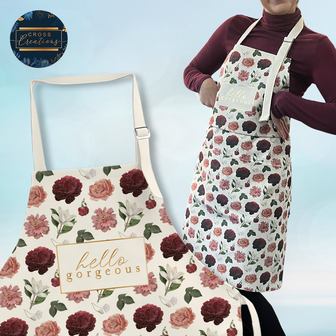 Personalised Linen Apron | Personal & Professional | Logo | Photograph