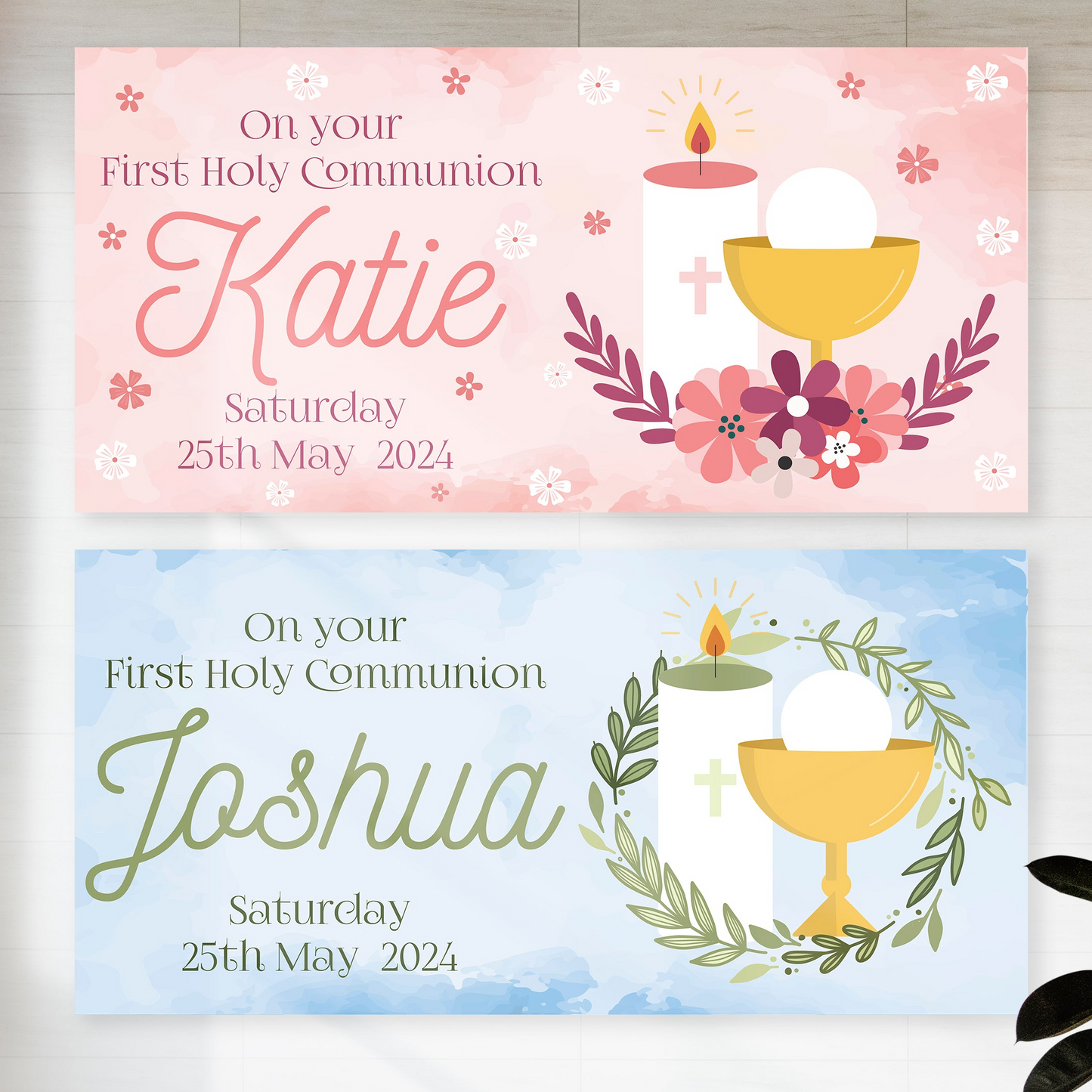 Personalised First Holy Communion Banner