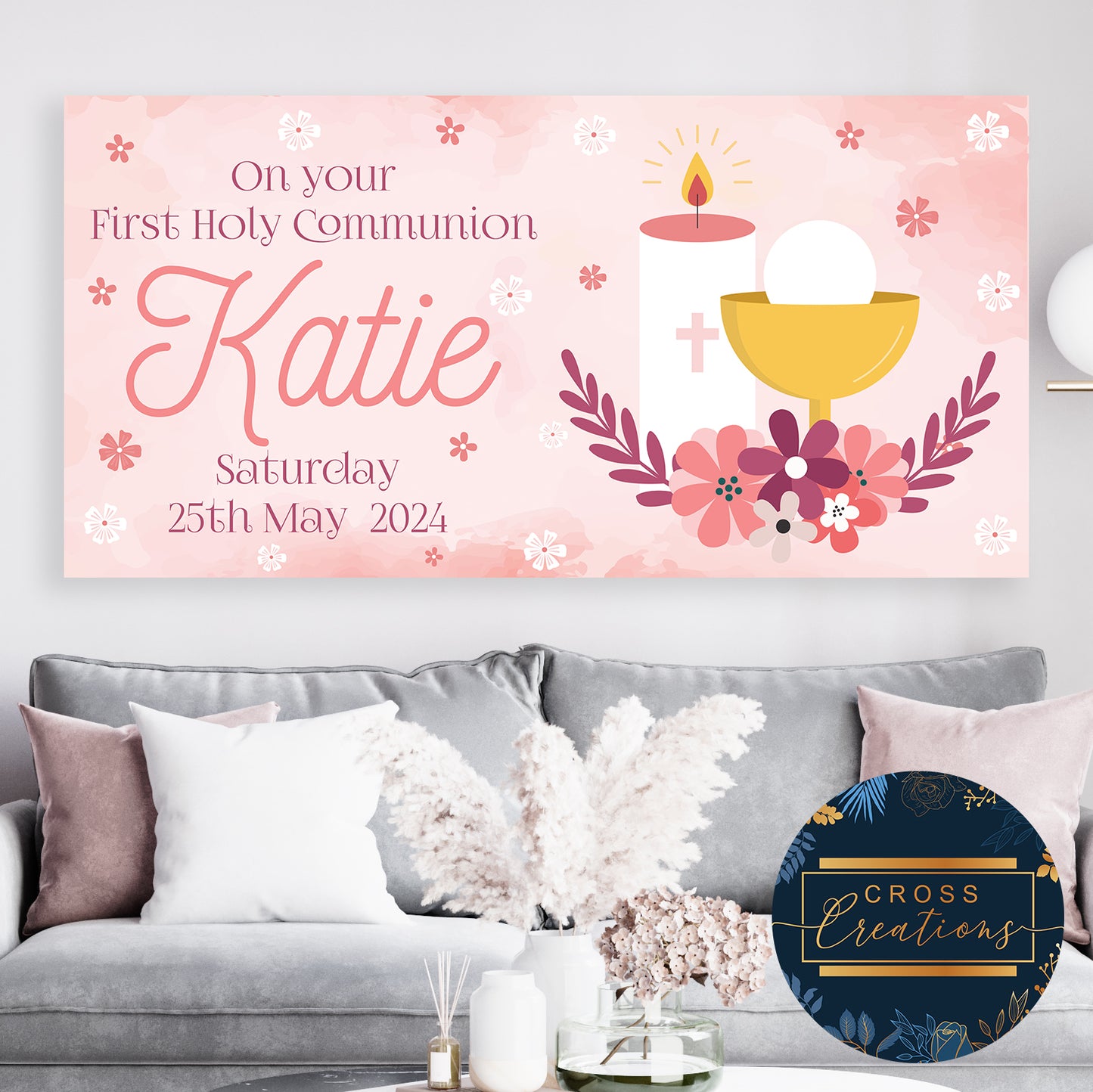 Personalised First Holy Communion Banner