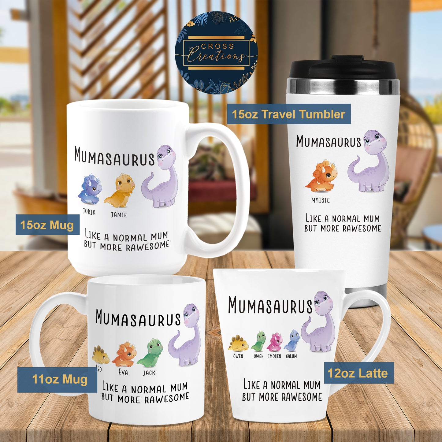 Mumasaurus Mum Personalised Mug