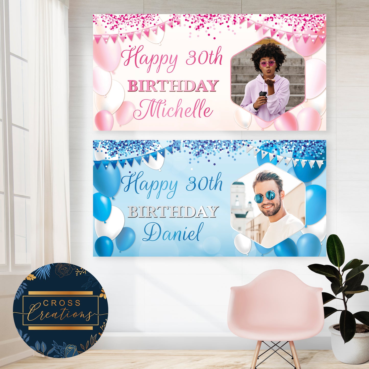 Birthday Banner with Balloons