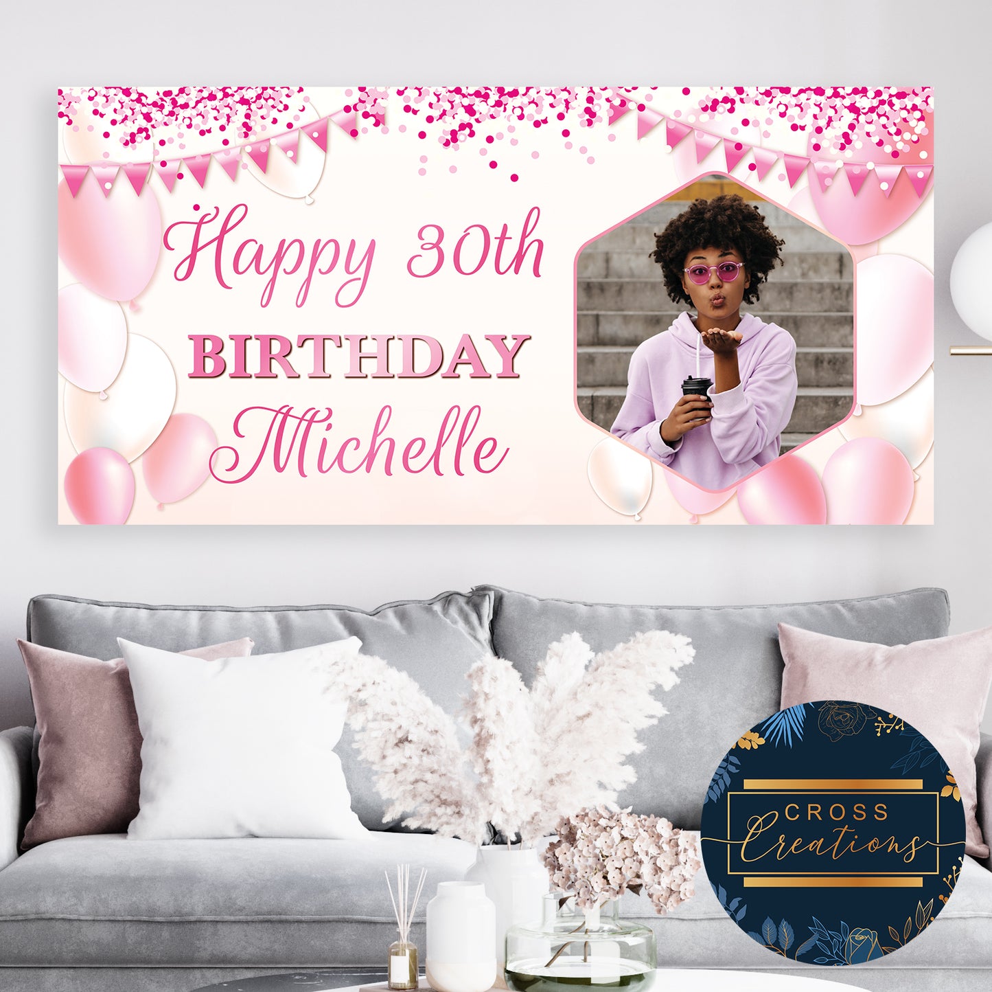 Birthday Banner with Balloons