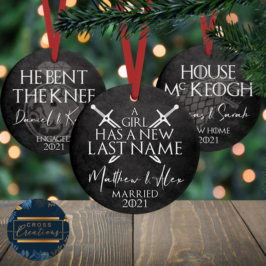 Personalised Game of Thrones Themed Christmas Decoration