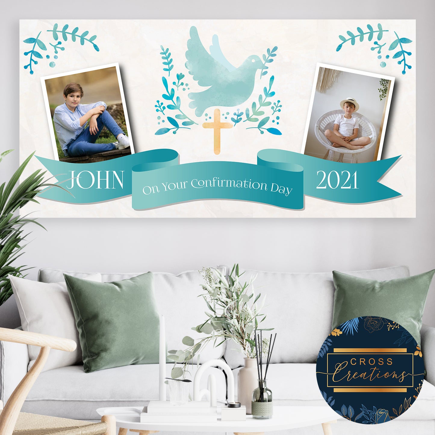 Personalised Confirmation, Communion, Christening Banner