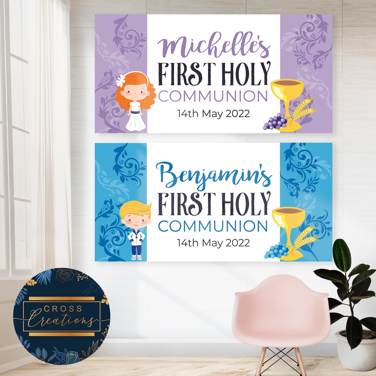 Personalised First Holy Communion Banner