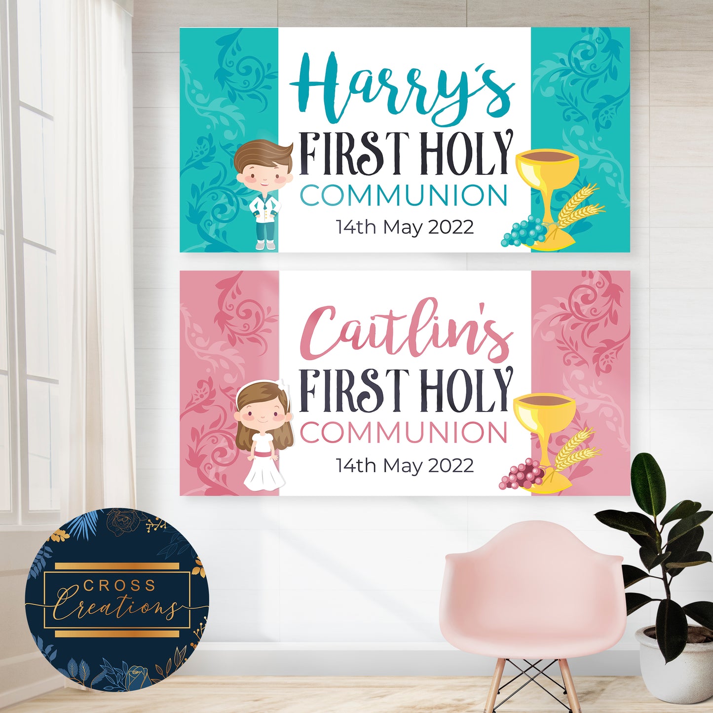 Personalised First Holy Communion Banner