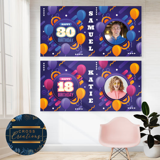 Disco Groovy Funky Birthday Banner