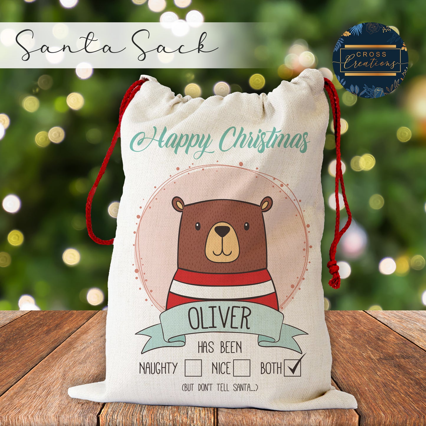 Naughty or Nice Christmas Friends | Christmas Santa Sack