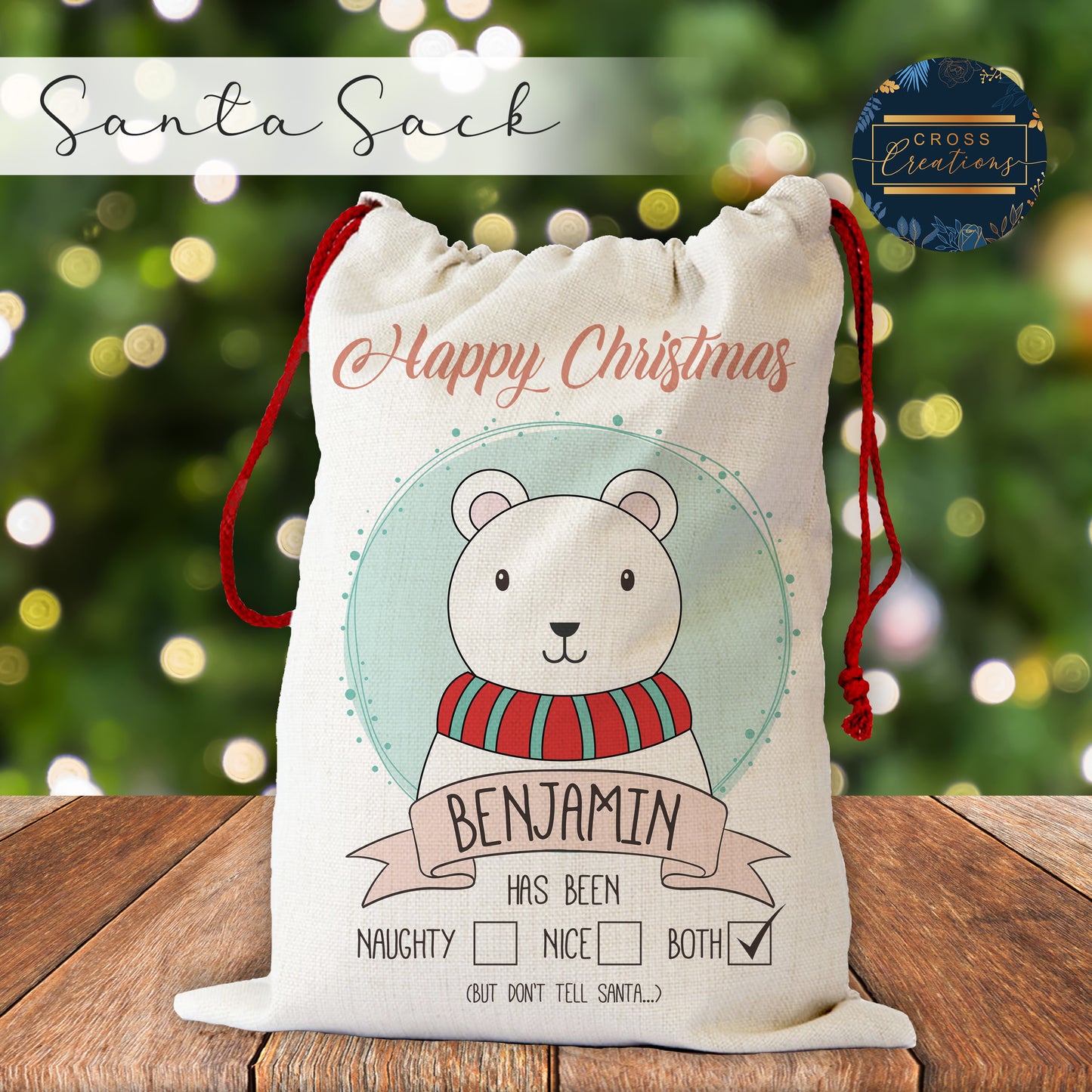 Naughty or Nice Christmas Friends | Christmas Santa Sack