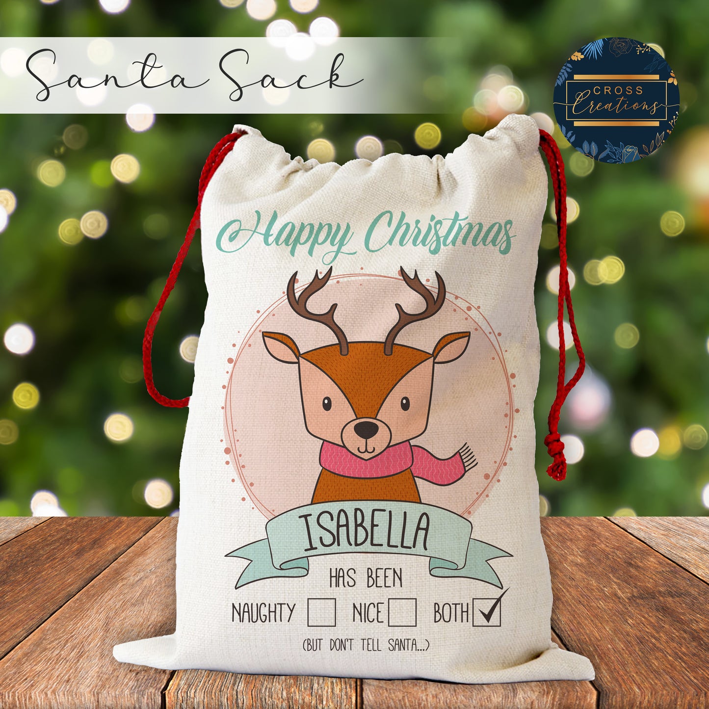 Naughty or Nice Christmas Friends | Christmas Santa Sack