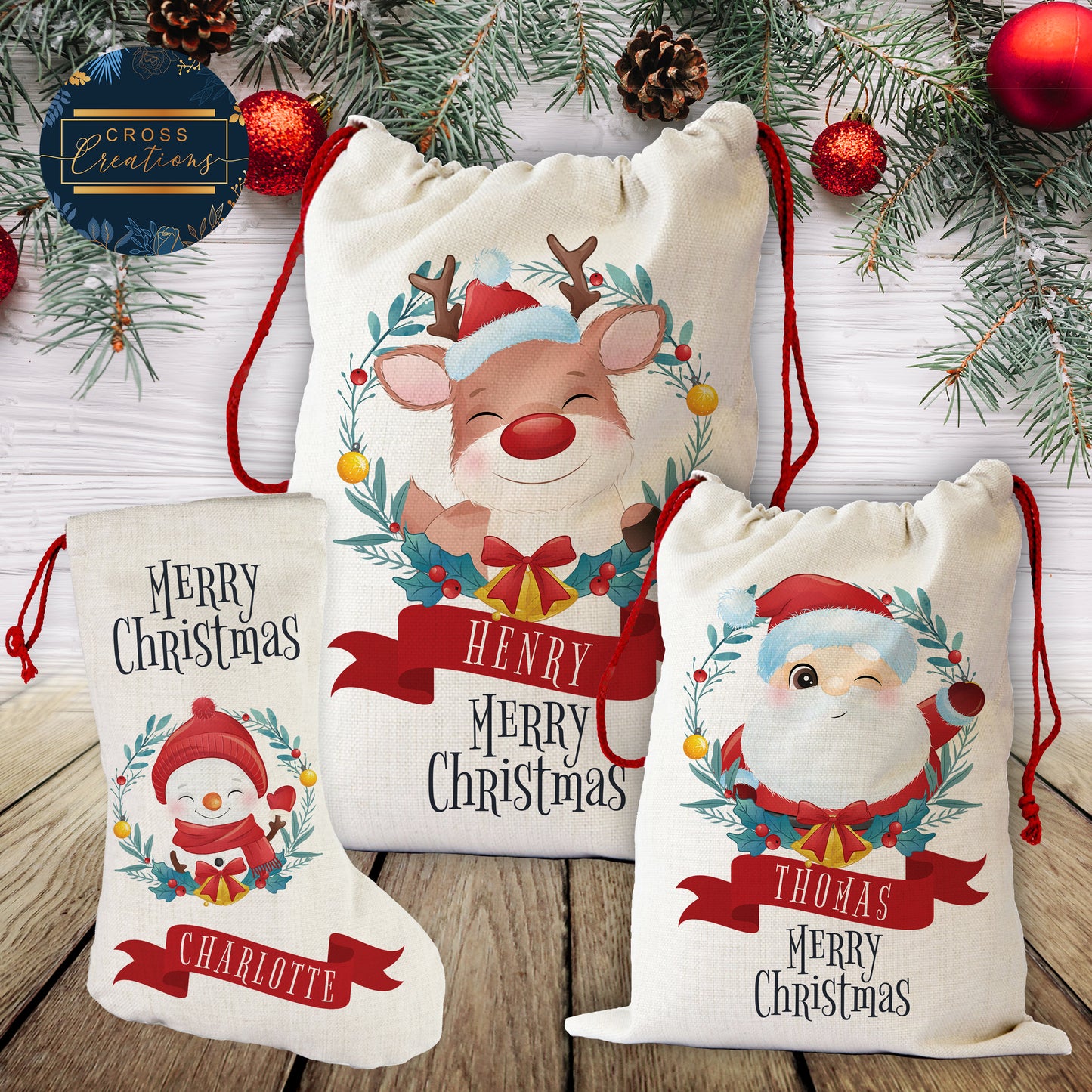 Personalised Christmas Stocking and Santa Sacks