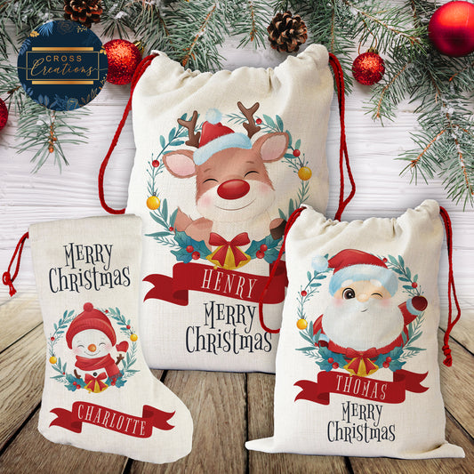 Personalised Christmas Stocking and Santa Sacks