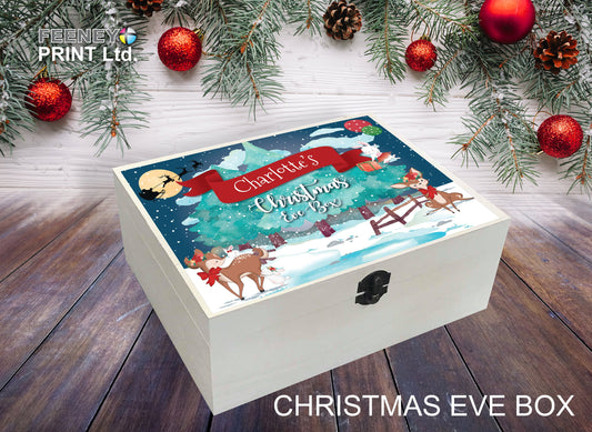 Personalised Wooden Christmas Eve Box