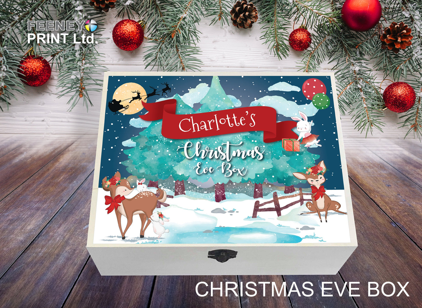 Personalised Wooden Christmas Eve Box