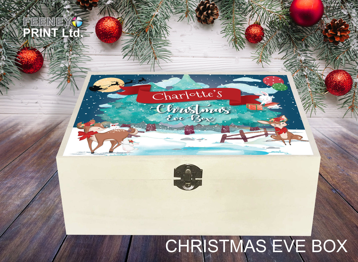 Personalised Wooden Christmas Eve Box