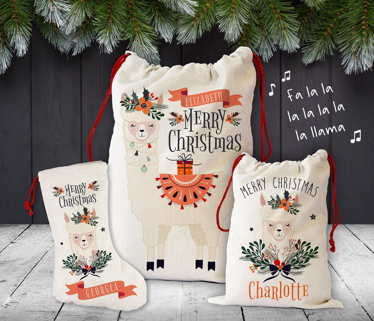 Personalised Llama - Santa Sack