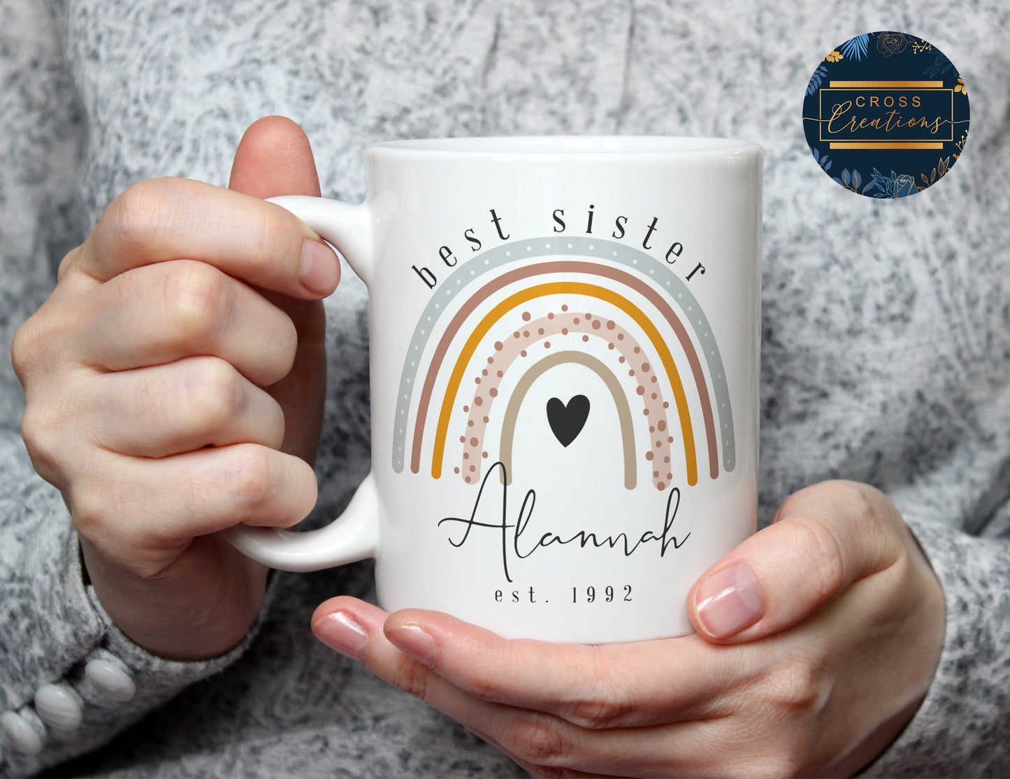 Best Mum, Aunty, Sister, Granny, Nana Rainbow | Personalised Mug