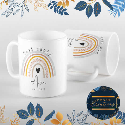 Best Mum, Aunty, Sister, Granny, Nana Rainbow | Personalised Mug