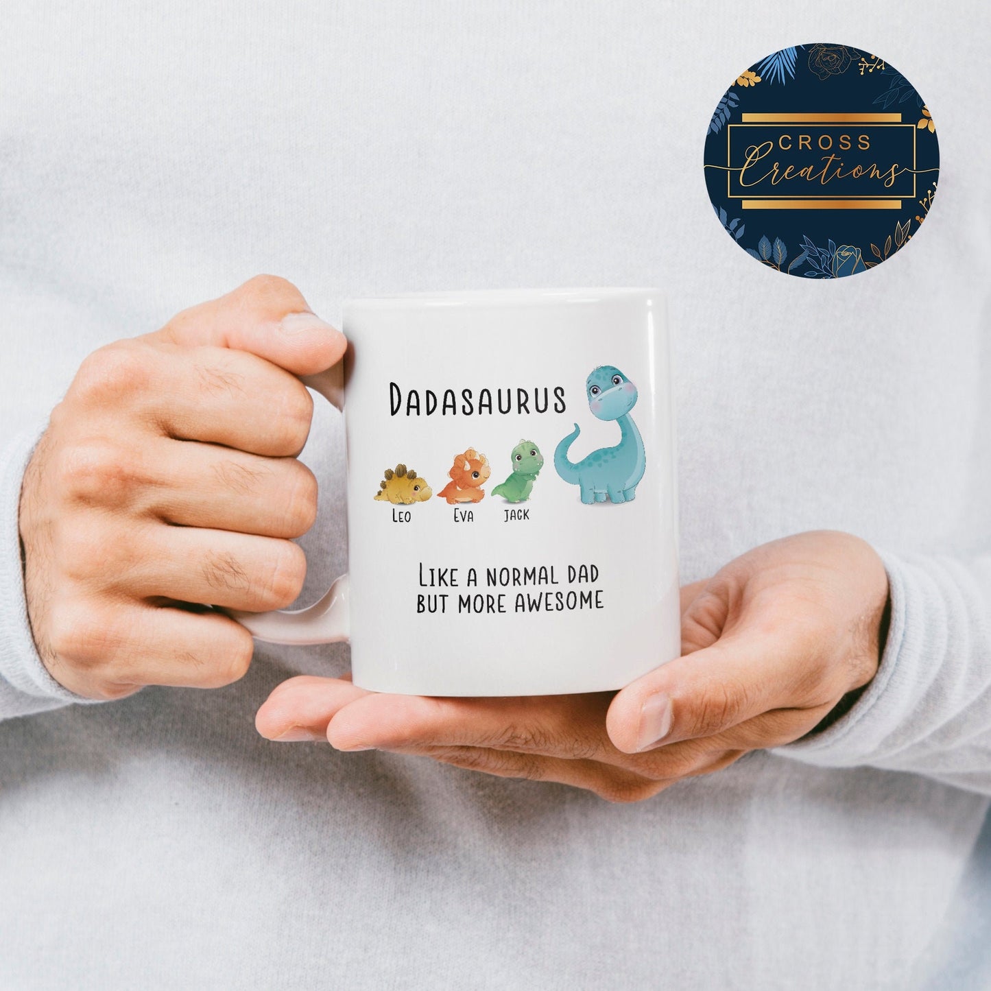 Dadasaurus Dad Personalised Mug