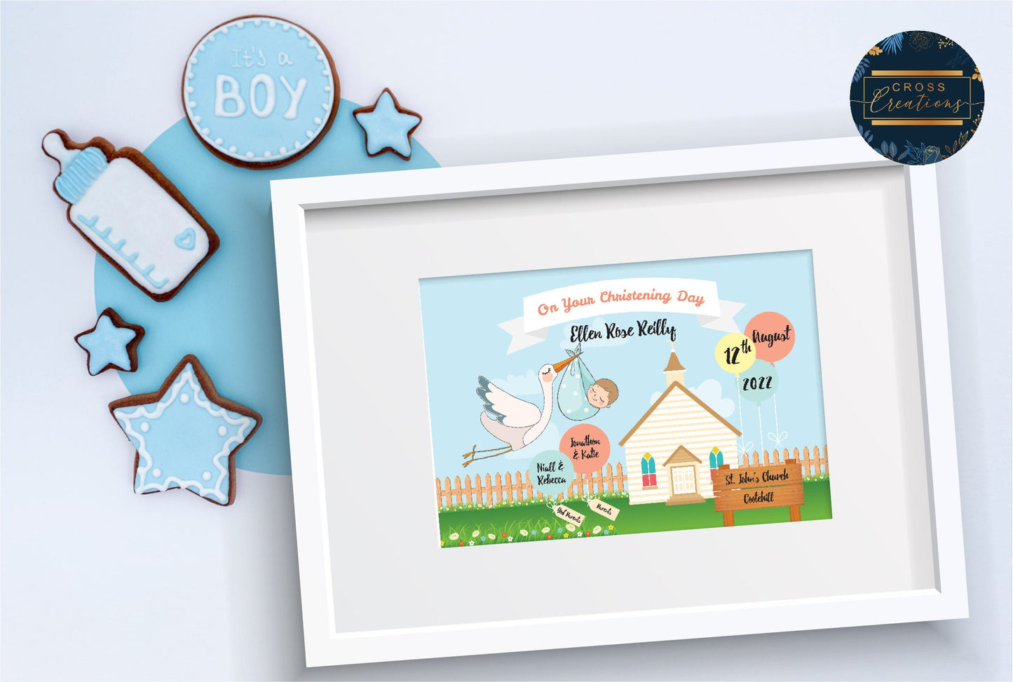 New Baby Personalised Name Print