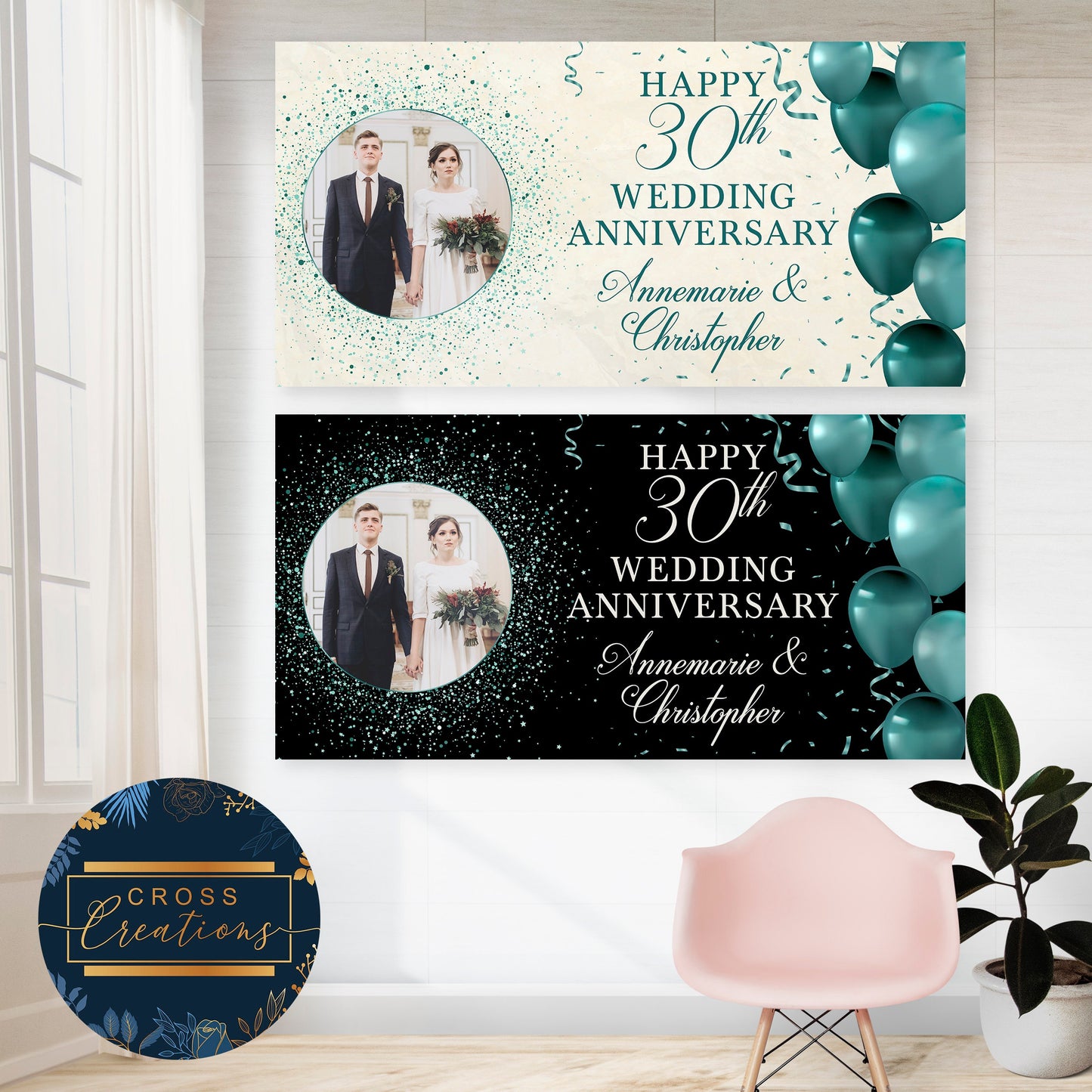 Personalised Wedding Anniversary Banner