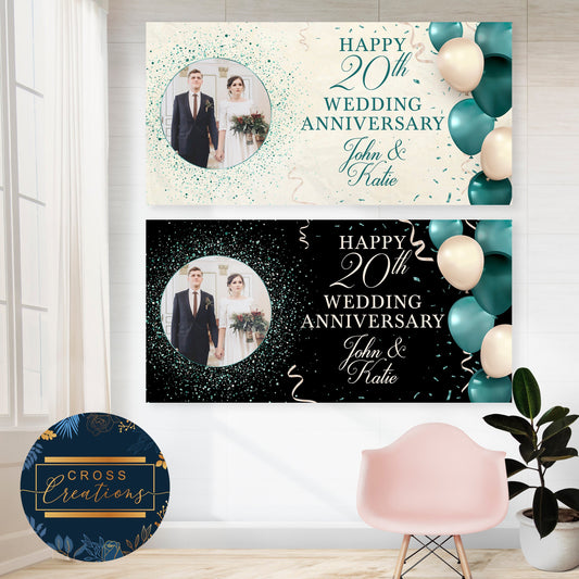 Personalised Wedding Anniversary Banner