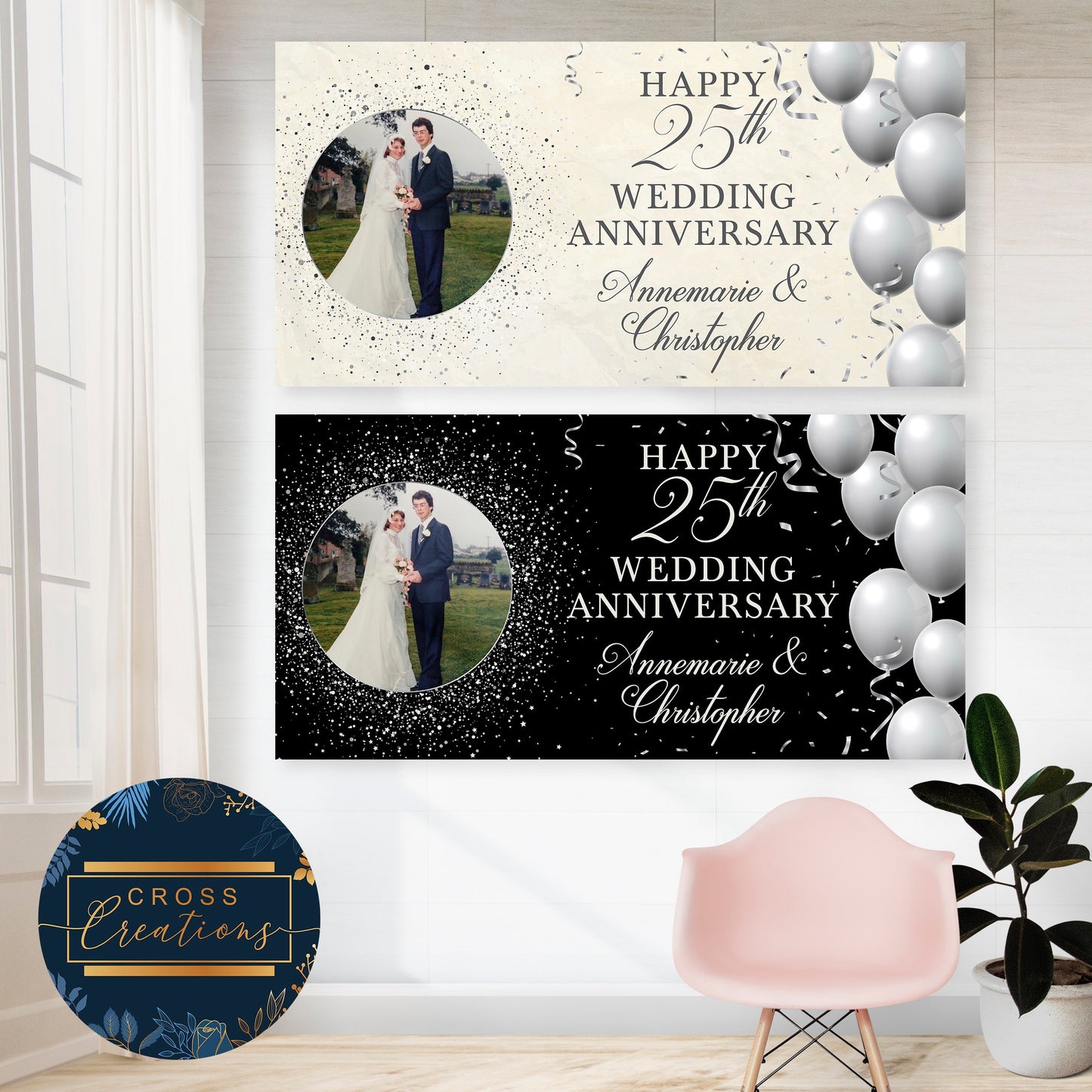 Personalised Wedding Anniversary Banner