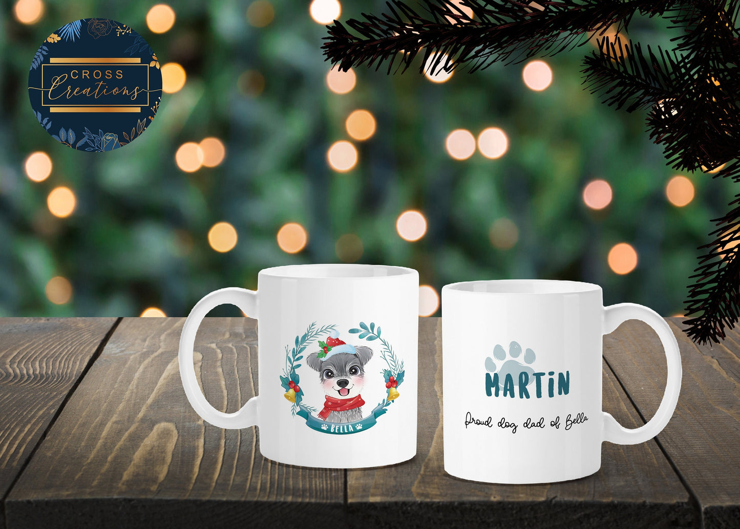 Personalised Christmas Dog Mug